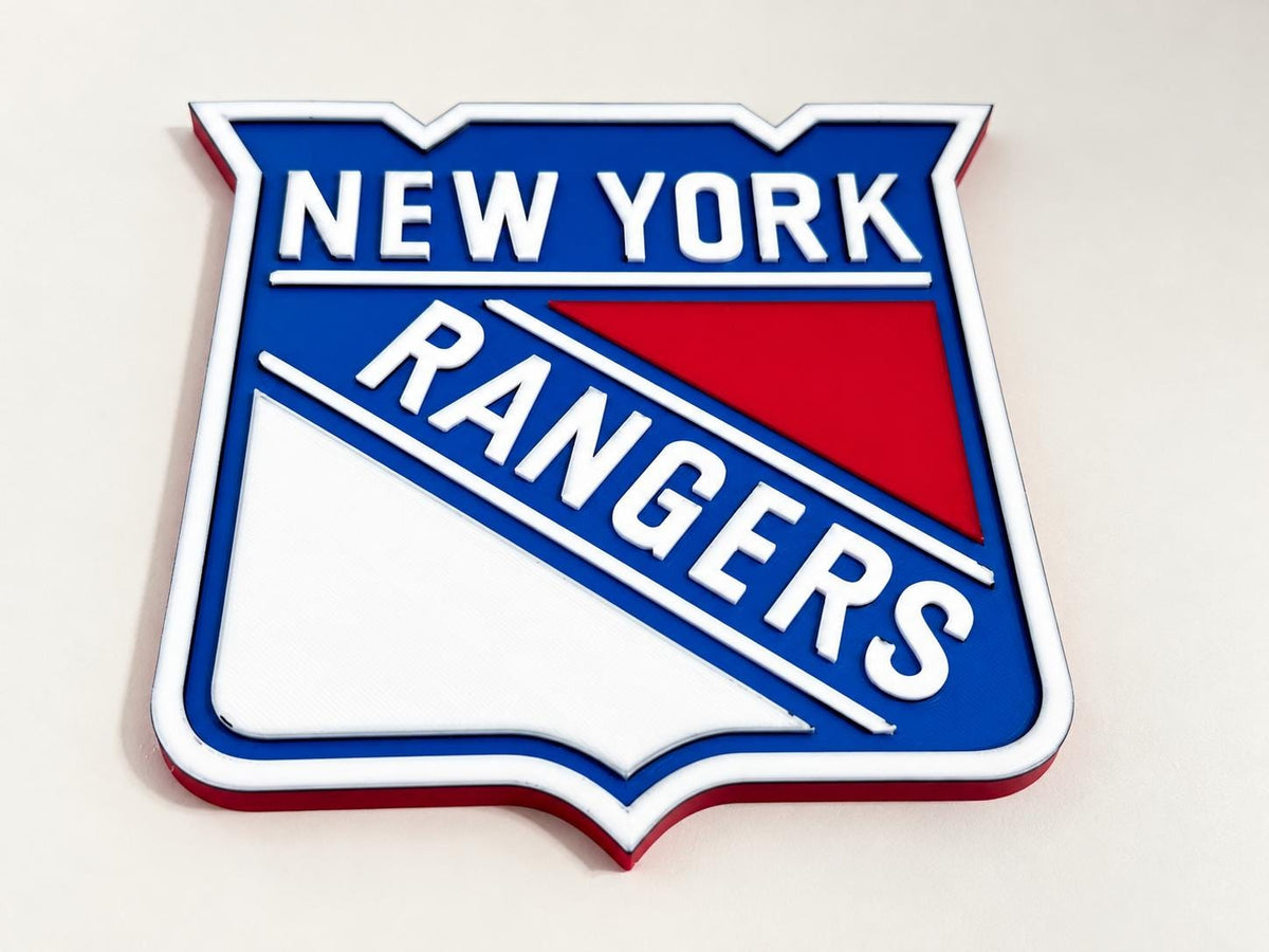 New York Rangers 3D Wall Sign | NY Hockey Decor | Rangers Fan Gift | Hockey Bedroom & Man Cave