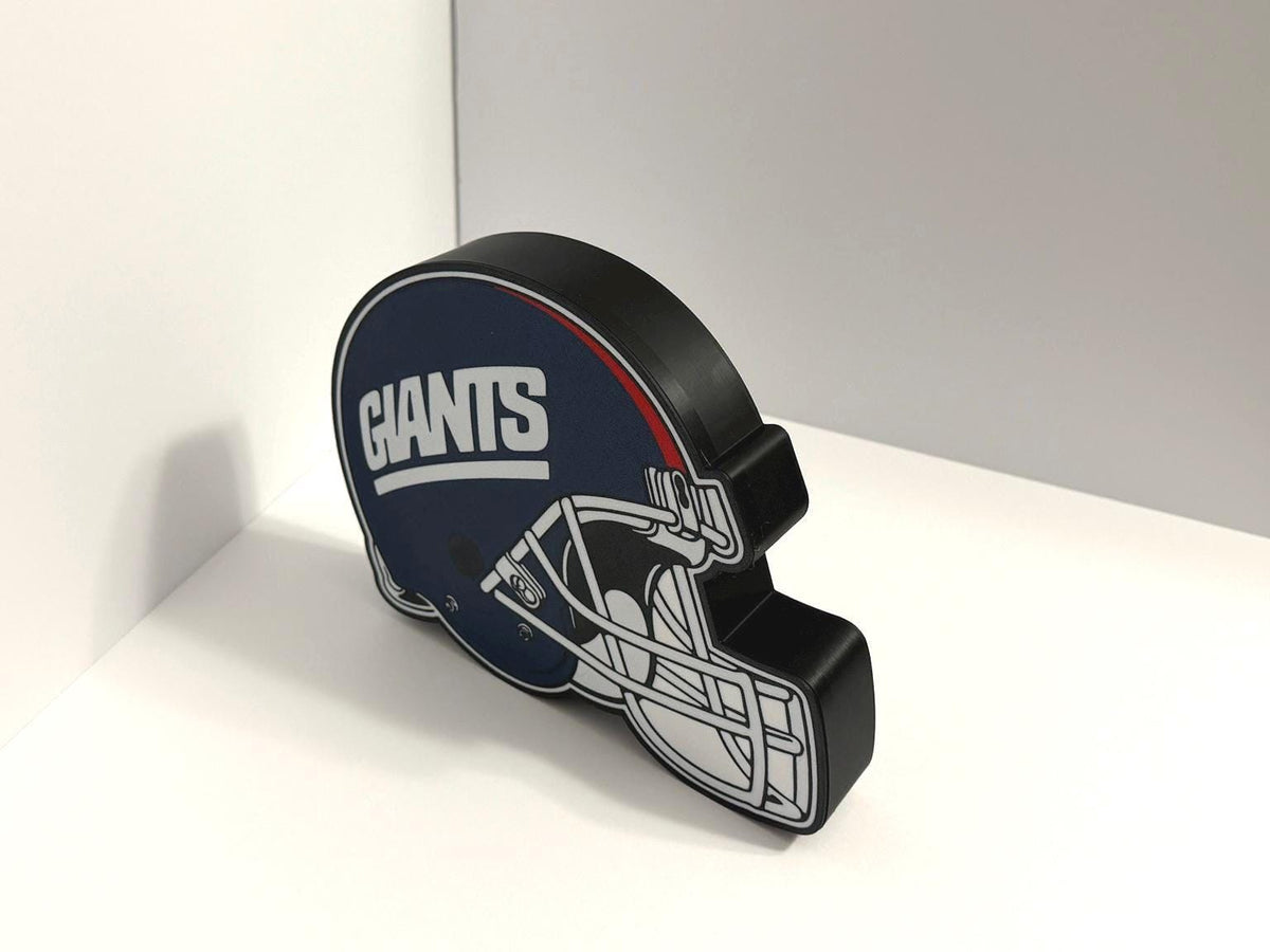 New York Giants Helmet LED Light Box | 3D Printed NFL Football Decor | Giants Fan Gift