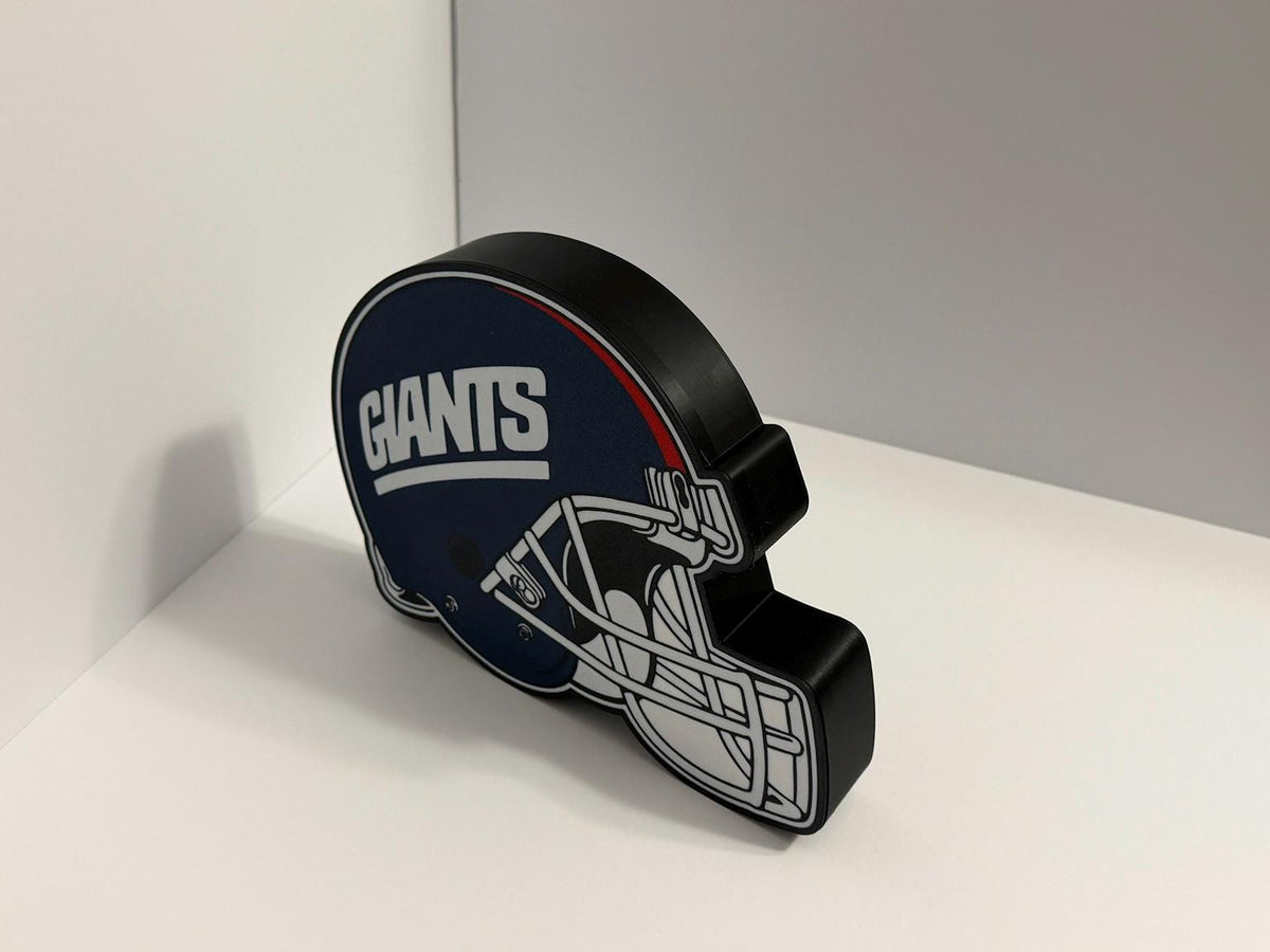 New York Giants Helmet 3D Printed Desk Sign | NFL Football Decor | Giants Fan Gift
