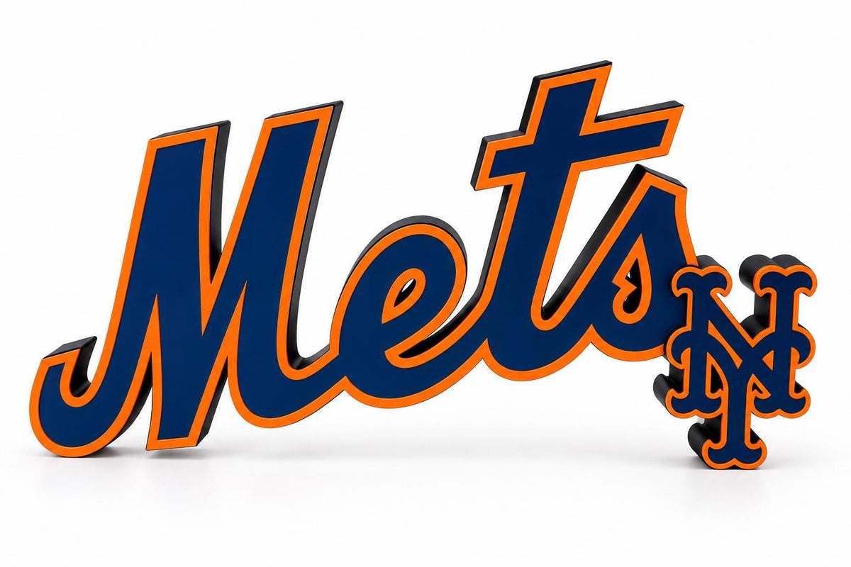 New York Mets 3D Printed Desk Sign | MLB Baseball Decor | Mets Fan Gift