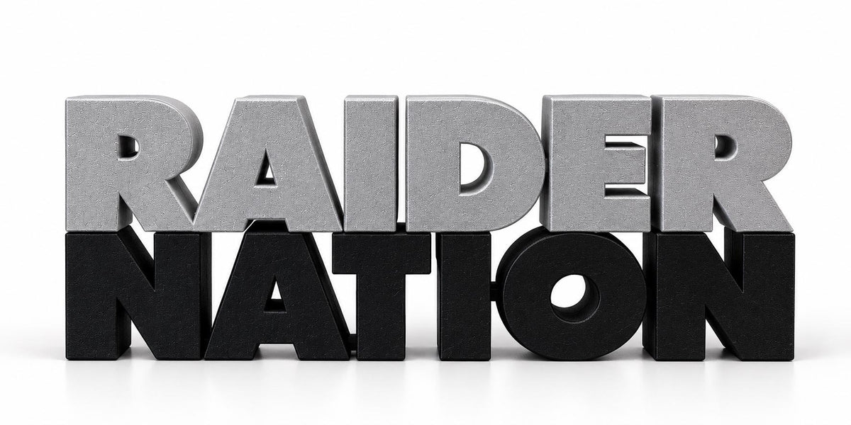 Las Vegas Raiders Raider Nation 3D Printed Desk Sign | NFL Football Decor | Raiders Fan Gift