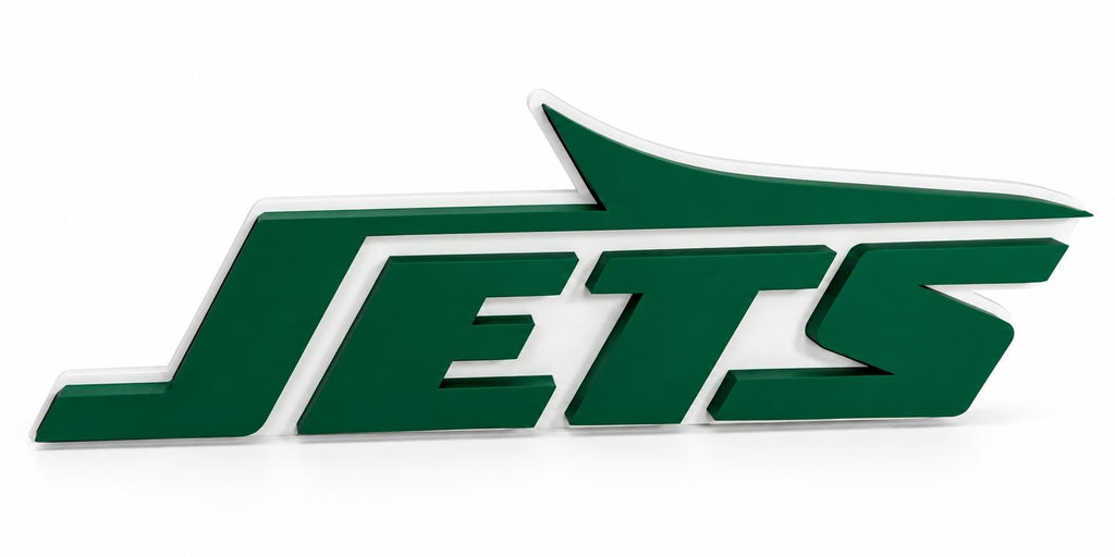 New York Jets 3D Printed Logo | NY Jets Football Desk Decor | Jets Fan Gift | Office Shelf Man Cave Decor