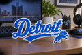 Detroit Lions Script 3D Printed Desk Sign | NFL Football Decor | Lions Fan Gift