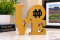 Notre Dame Fighting Irish LOVE Sign | 3D Printed College Football Decor | Irish Fan Gift | Notre Dame Desk Sign