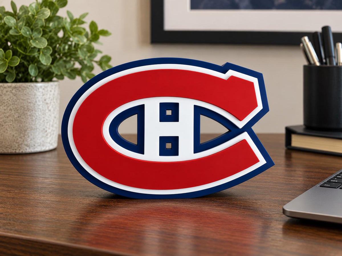 Montreal Canadiens 3D Printed Desk Sign | NHL Hockey Decor | Canadiens Fan Gift
