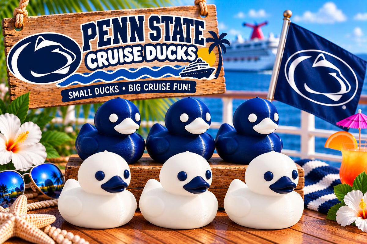 3D Printed Cruise Ducks, College Team Colors, Custom Color Ducks, 2 Inch Mini Ducks, Cruise Duck Hiding, Party Favors