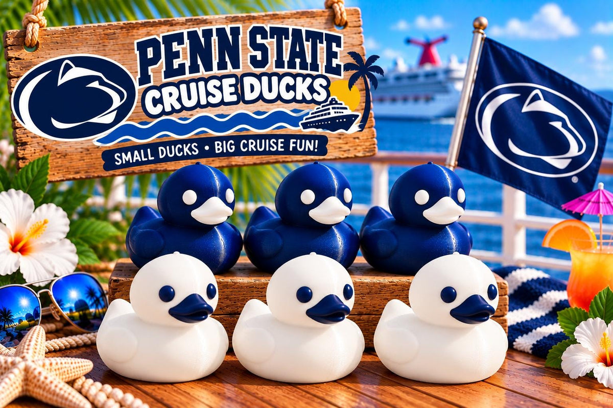 3D Printed Cruise Ducks, College Team Colors, Custom Color Ducks, 2 Inch Mini Ducks, Cruise Duck Hiding, Party Favors