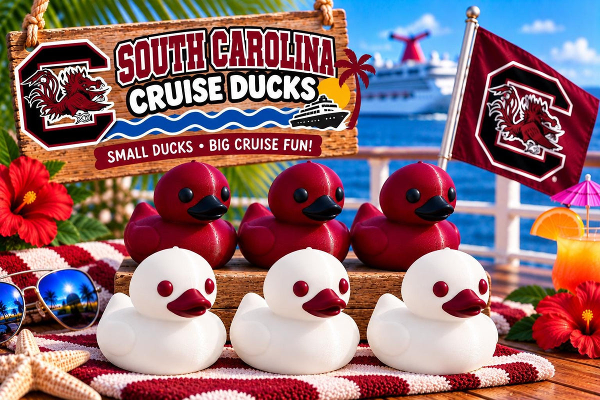 3D Printed Cruise Ducks, College Team Colors, Custom Color Ducks, 2 Inch Mini Ducks, Cruise Duck Hiding, Party Favors
