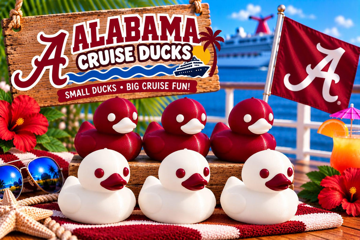3D Printed Cruise Ducks, College Team Colors, Custom Color Ducks, 2 Inch Mini Ducks, Cruise Duck Hiding, Party Favors
