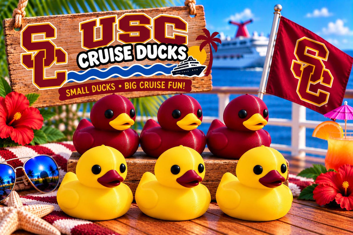 3D Printed Cruise Ducks, College Team Colors, Custom Color Ducks, 2 Inch Mini Ducks, Cruise Duck Hiding, Party Favors