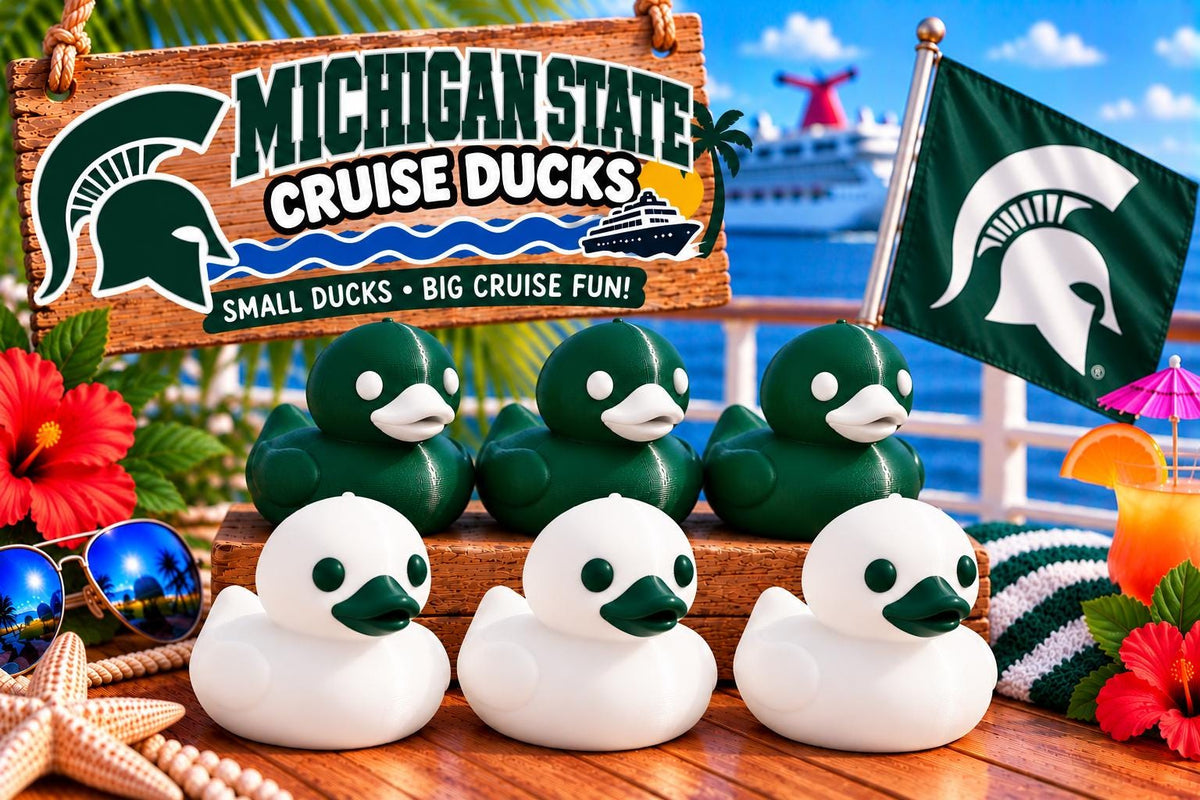3D Printed Cruise Ducks, College Team Colors, Custom Color Ducks, 2 Inch Mini Ducks, Cruise Duck Hiding, Party Favors