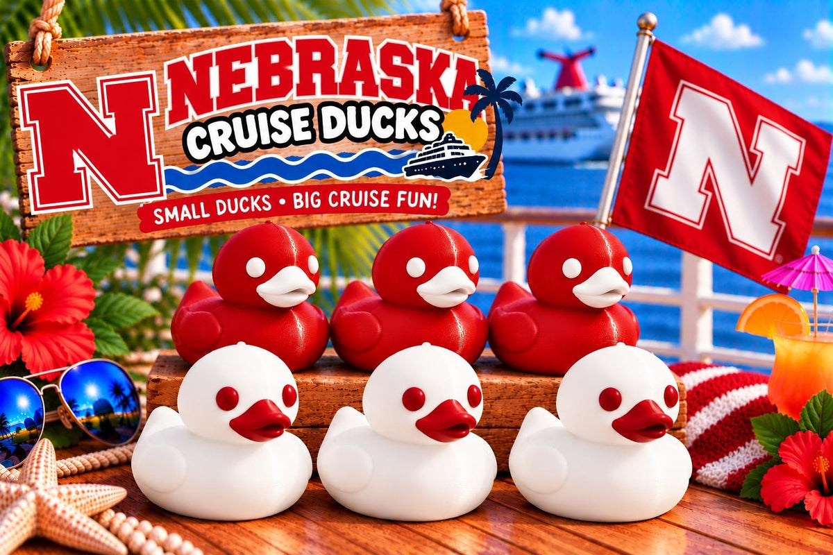 3D Printed Cruise Ducks, College Team Colors, Custom Color Ducks, 2 Inch Mini Ducks, Cruise Duck Hiding, Party Favors
