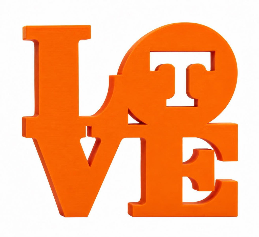 Tennessee Volunteers LOVE Sign | Power T 3D Printed Desk Decor | Tennessee Orange Football Gift | Vols Fan Office Decor