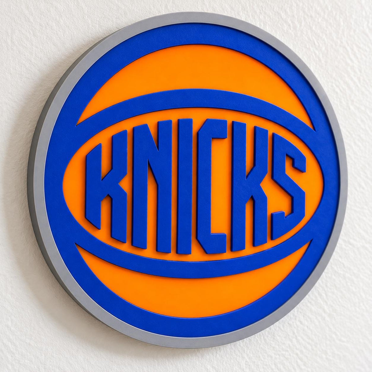New York Knicks Basketball Wall Art | 3D Printed Knicks Logo Sign | NBA Fan Bedroom Decor | Basketball Gift