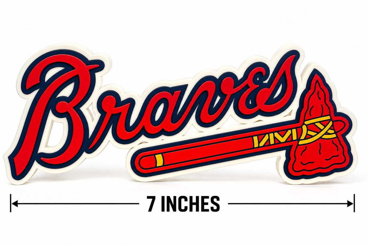 Atlanta Braves 3D Printed Sign | Baseball Desk Decor | Braves Fan Gift | MLB Office Decor