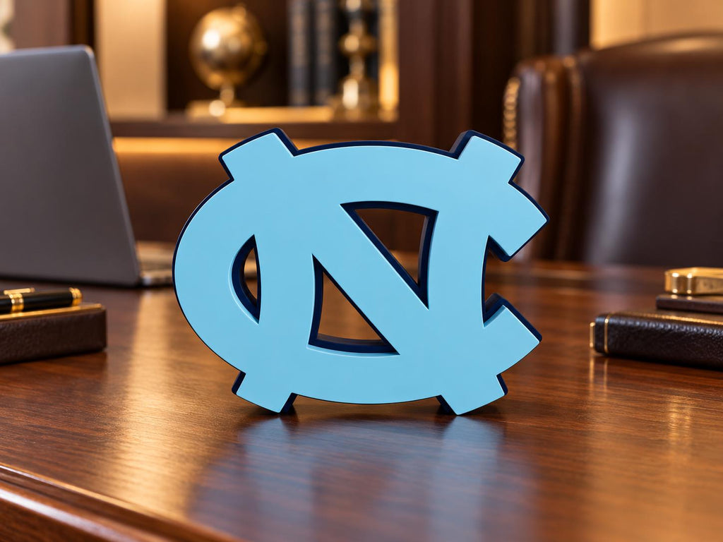 North Carolina NC Tar Heels Logo 3D Printed Wall Decor | Basketball Football Fan Gift