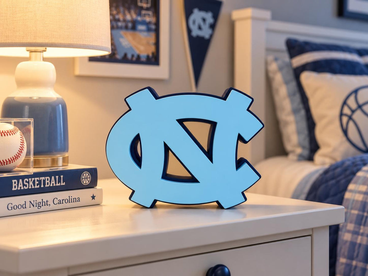 North Carolina NC Tar Heels Logo 3D Printed Wall Decor | Basketball Football Fan Gift