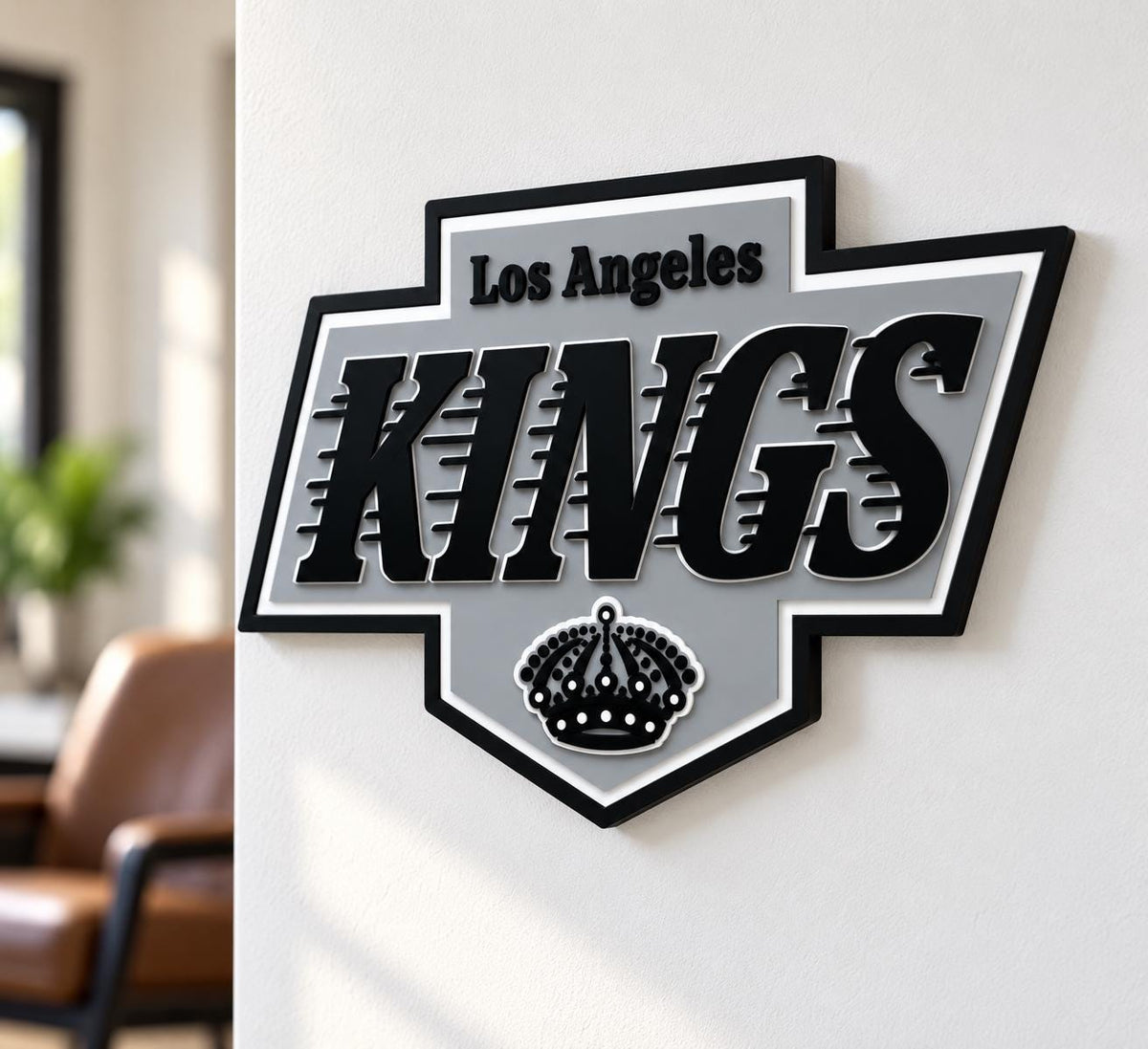 Los Angeles Kings 3D Wall Sign | LA Kings Hockey Logo Decor | NHL Fan Cave Gift