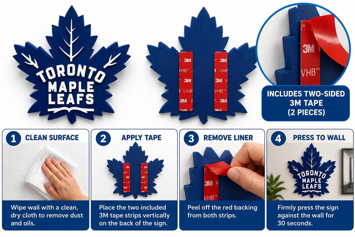 Toronto Maple Leafs 3D Wall Sign | Hockey Logo Decor | NHL Fan Cave Gift