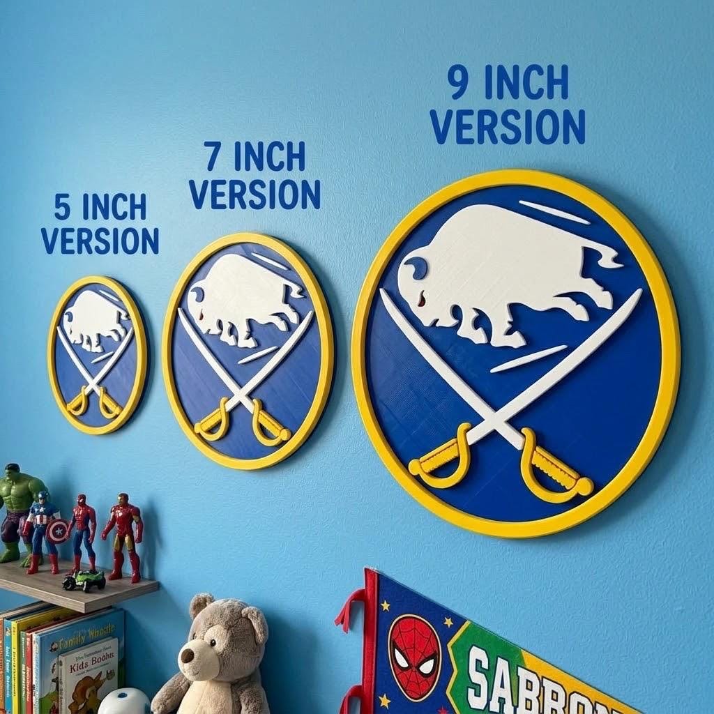 Buffalo Sabres 3D Wall Sign | Sabres Hockey Logo Decor | NHL Fan Cave Gift
