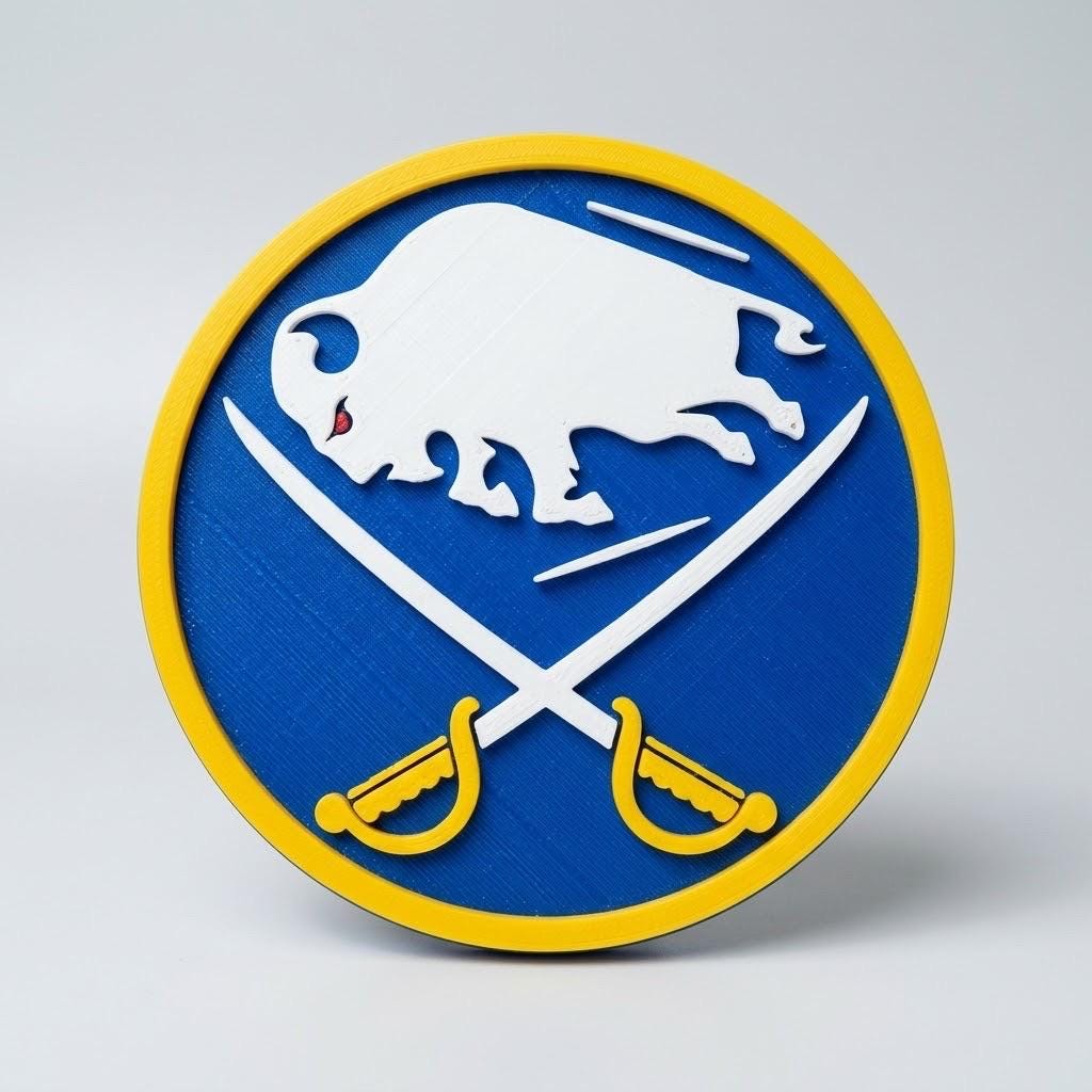 Buffalo Sabres 3D Wall Sign | Sabres Hockey Logo Decor | NHL Fan Cave Gift