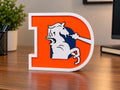 Denver Broncos 3D Printed Desk Sign | NFL Football Decor | Broncos Fan Gift