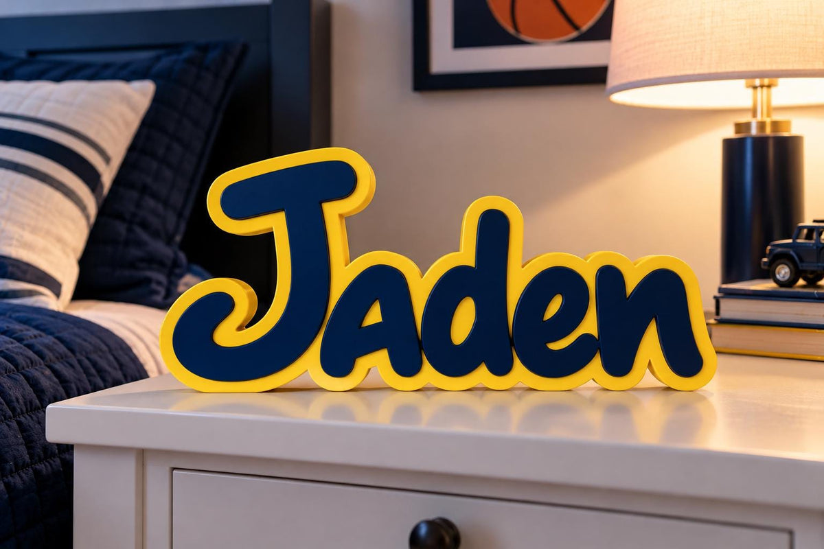 Personalized 3D Printed Name Sign | Custom Kids Bedroom Decor | Nursery Name Gift