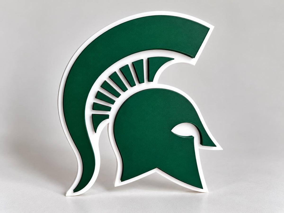 Michigan State Spartans 3D Printed Desk Sign | MSU Football Decor | Spartans Fan Gift