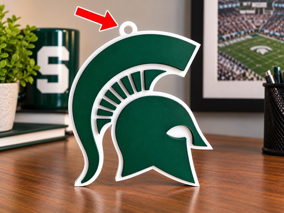 Michigan State Spartans 3D Printed Desk Sign | MSU Football Decor | Spartans Fan Gift