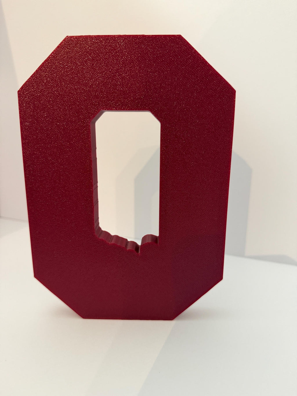 Oklahoma Sooners 3D Printed Logo Sign | College Football Desk Decor | Crimson and White Fan Gift