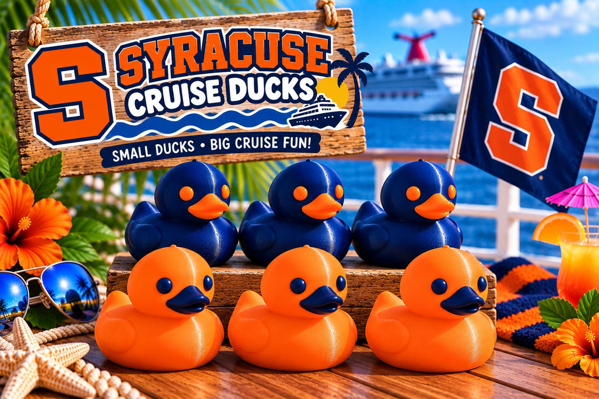 3D Printed Cruise Ducks, College Team Colors, Custom Color Ducks, 2 Inch Mini Ducks, Cruise Duck Hiding, Party Favors