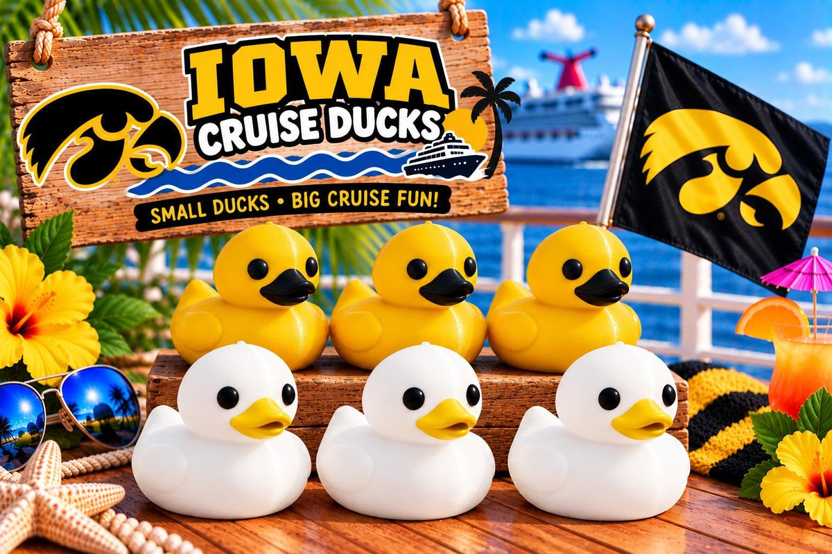 3D Printed Cruise Ducks, College Team Colors, Custom Color Ducks, 2 Inch Mini Ducks, Cruise Duck Hiding, Party Favors