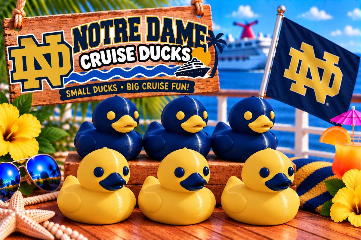 3D Printed Cruise Ducks, College Team Colors, Custom Color Ducks, 2 Inch Mini Ducks, Cruise Duck Hiding, Party Favors