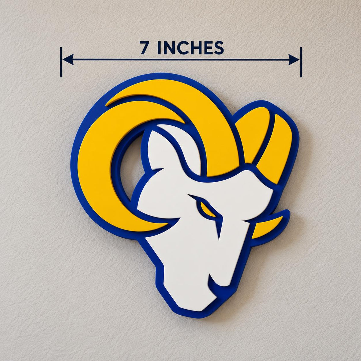 Los Angeles Rams 3D Wall Sign | LA Rams Football Logo Decor | NFL Fan Cave Gift