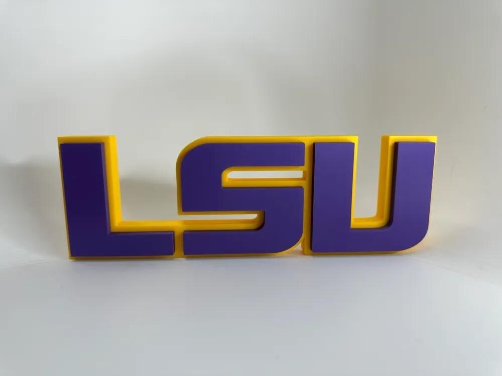 LSU Tigers 3D Sign | LSU Football Logo Decor | College Football Fan Cave Gift