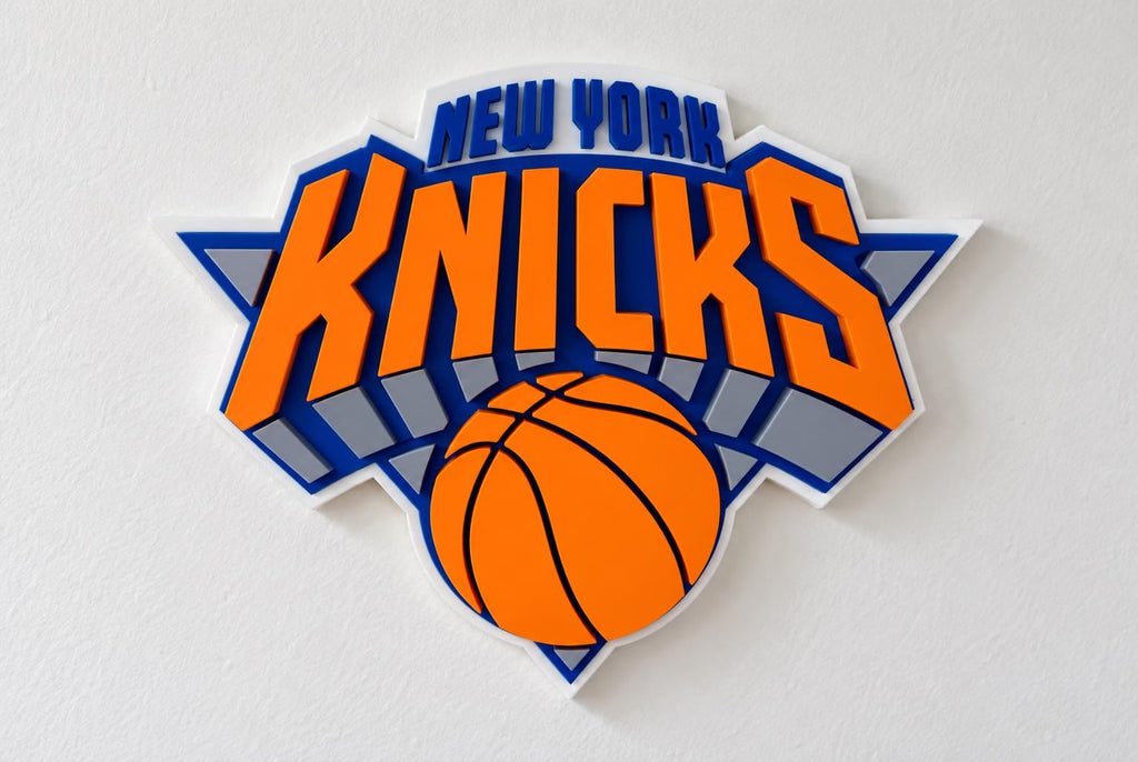 New York Knicks 3D Wall Sign | Basketball Fan Decor | Knicks Logo Plaque | NBA Sports Room Decor | Basketball Gift