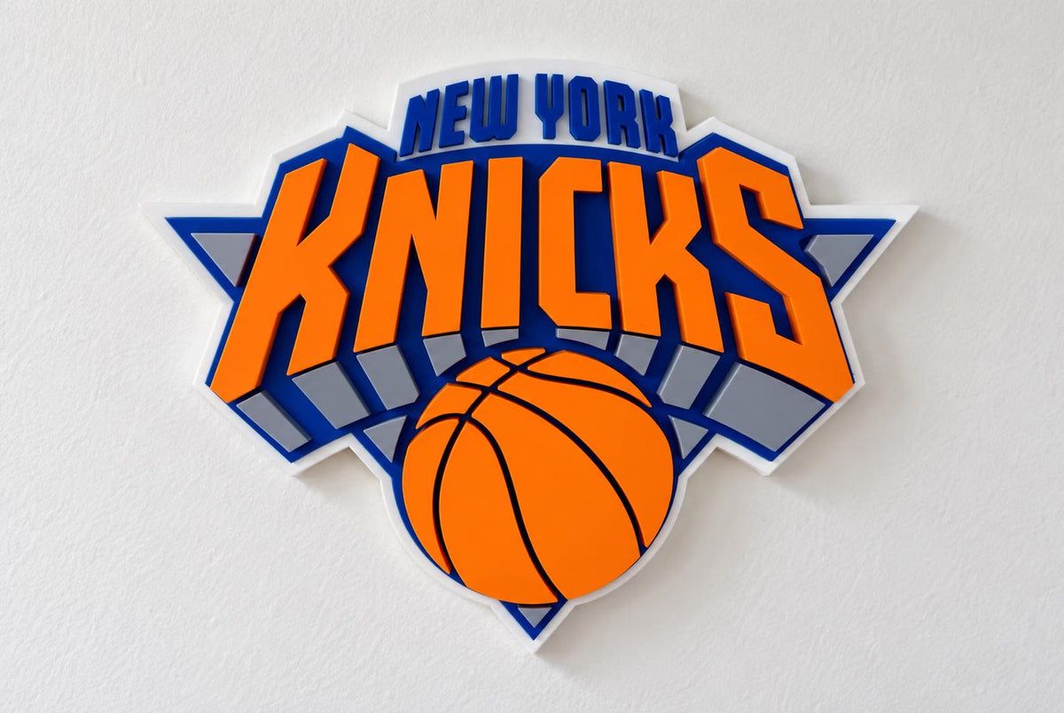 New York Knicks 3D Wall Sign | Basketball Fan Decor | Knicks Logo Plaque | NBA Sports Room Decor | Basketball Gift