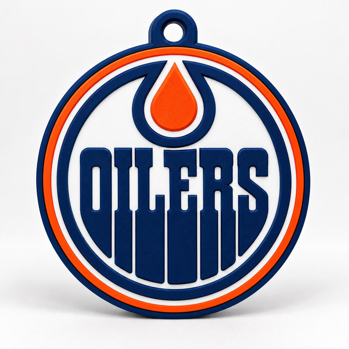 Edmonton Oilers 3D Christmas Ornament | Raised Hockey Logo Tree Decoration | NHL Fan Gift