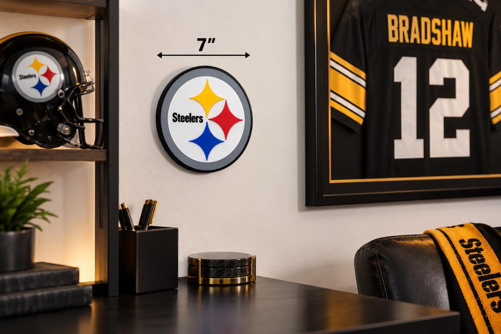 Pittsburgh Steelers 3D Wall Sign | Steelers Football Logo Decor | NFL Fan Cave Gift