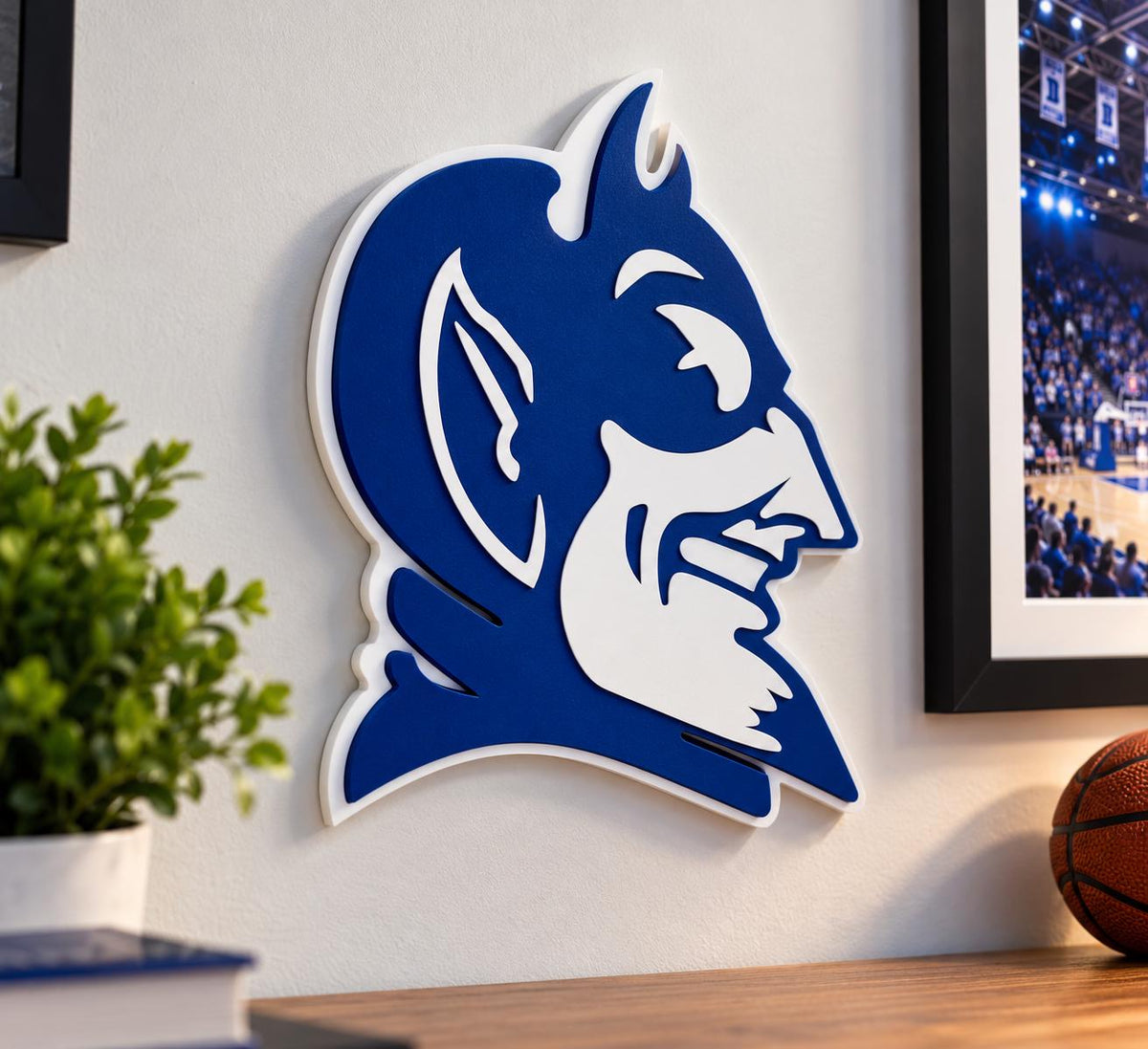 Duke Blue Devils 3D Wall Sign | Duke University Blue Devil Logo Decor | College Basketball Fan Cave Gift