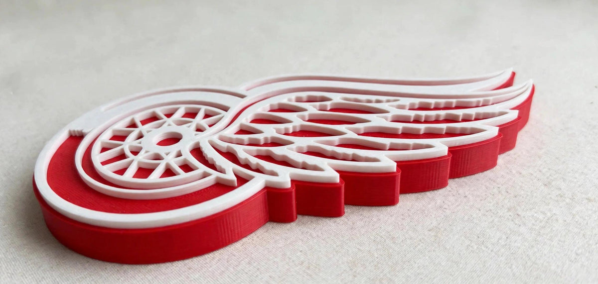 Detroit Red Wings 3D Desk Sign | Detroit Red Wings Logo Decor | NHL Fan Cave Gift