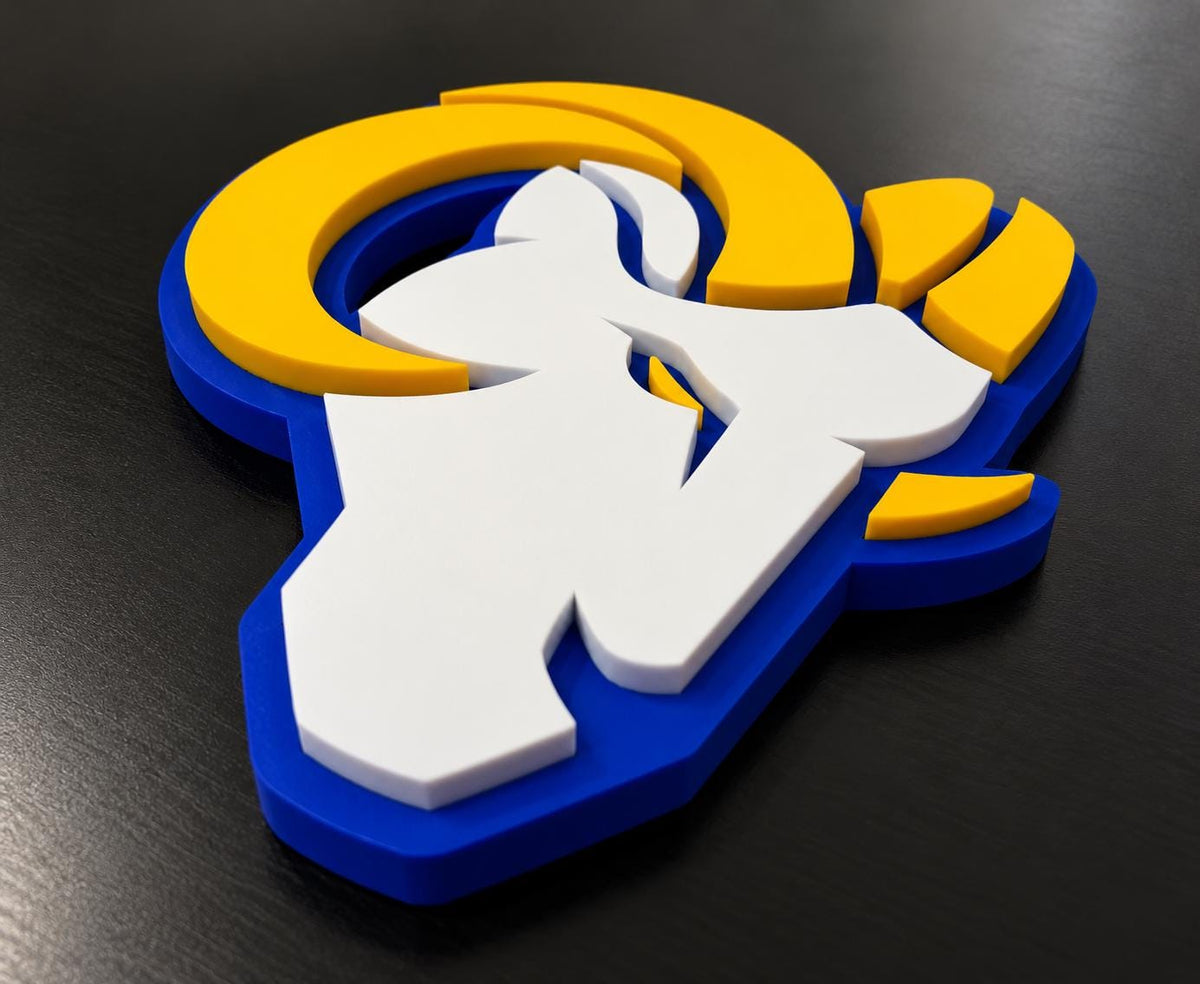 Los Angeles Rams 3D Wall Sign | LA Rams Football Logo Decor | NFL Fan Cave Gift
