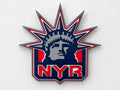 New York Rangers Lady Liberty 3D Wall Sign | NYR Hockey Logo Decor | NHL Fan Cave Gift