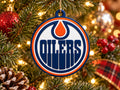 Edmonton Oilers 3D Christmas Ornament | Raised Hockey Logo Tree Decoration | NHL Fan Gift