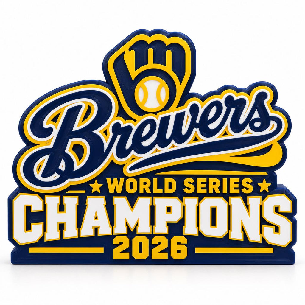 Milwaukee Brewers 2026 World Series CHAMPIONS 3D Desk Sign | Limited Edition 1 of 26