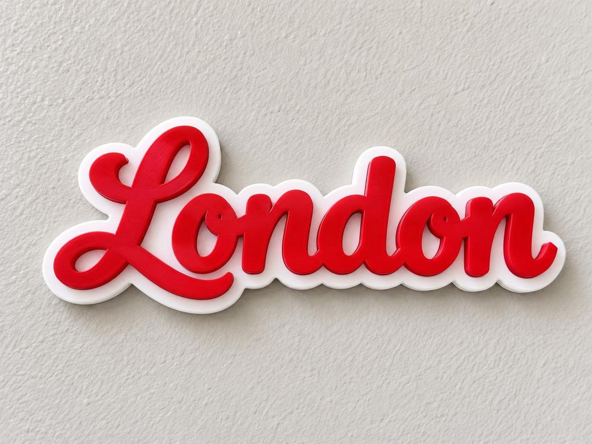 Personalized 3D Name Sign | Custom Script Name Decor | Choose Your Colors & Size | Nursery, Kids Room Desk Gift